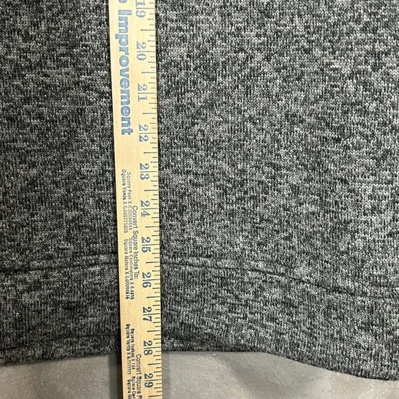 Eddie Bauer Mens XL Pullover 1/4 Button Sweater Gray Heather Fleece‎ Mock Neck - Picture 10 of 12